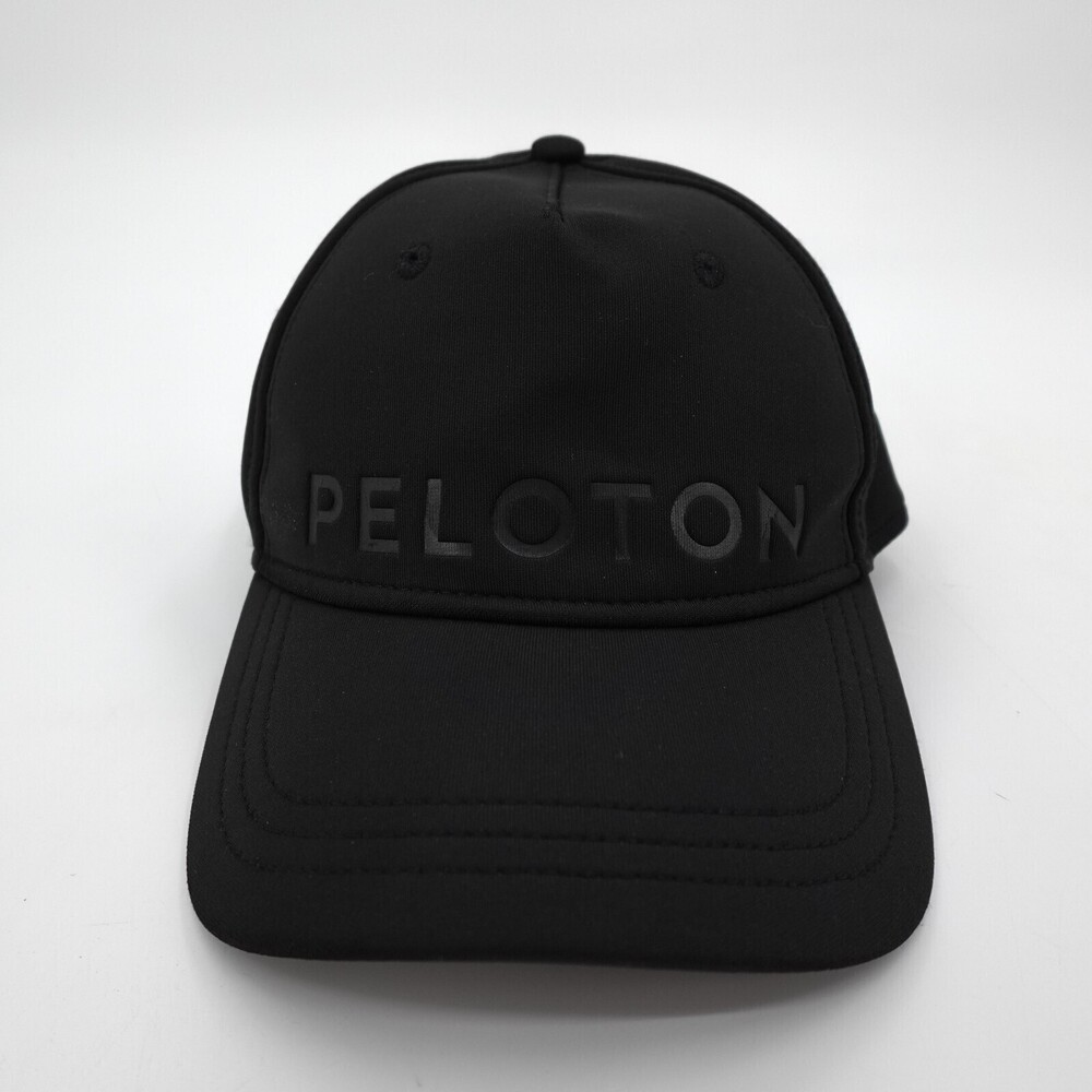 Peloton Hat Cap Strap Back One Size Black Red Athletic Fitness Performance Mens